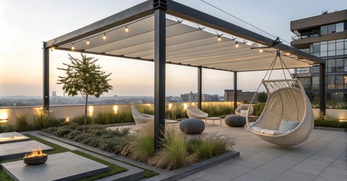 Luxurious Open Terrace Gazebo Design
