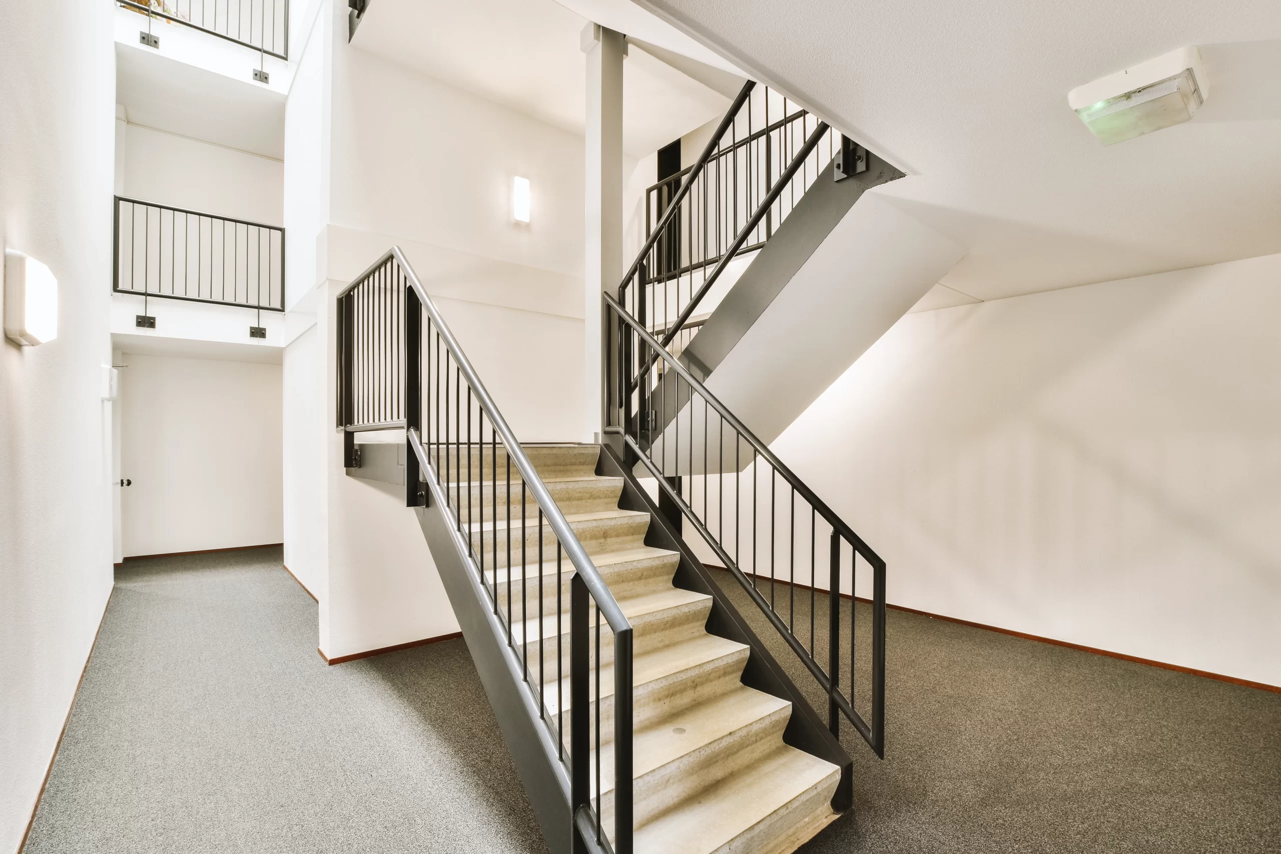 L-Shaped Metal Staircases